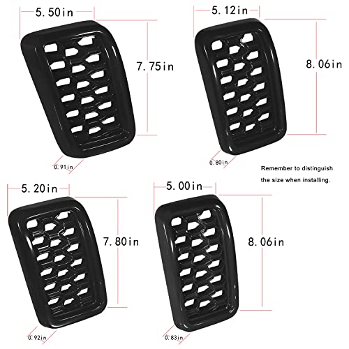 Grill Inserts Rings Covers For Jeep Grand Cherokee 2017 2018 2019 2020 2021 Honeycomb Grill Mesh Exterior Accessories Cover Overlay Kit,Not Fit SRT, Trackhawk, or 2021 Grand Cherokee L Models(Black)